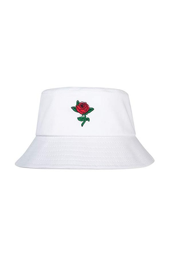 ZLYC Chapeau Bob Coton Été Chapeau de pêcheur pour Femmes Hommes Flamant Beige,Taille Unique 