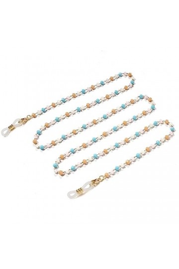 JJZXD Chaîne de Lunettes en Cristal Mixte Lunettes de Soleil à lépreuve des échecs Masque Corde Halter Chain Color : D, Siz