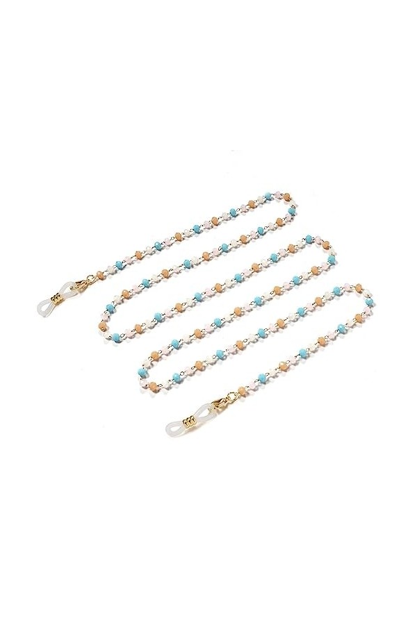 JJZXD Chaîne de Lunettes en Cristal Mixte Lunettes de Soleil à lépreuve des échecs Masque Corde Halter Chain Color : D, Siz