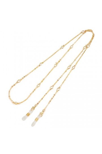 JJZXD Lunettes de Soleil Suspendues Cou Lunettes Suspendues Corde Lunettes Corde Strass Rétro Lunettes Pendentif Chaîne