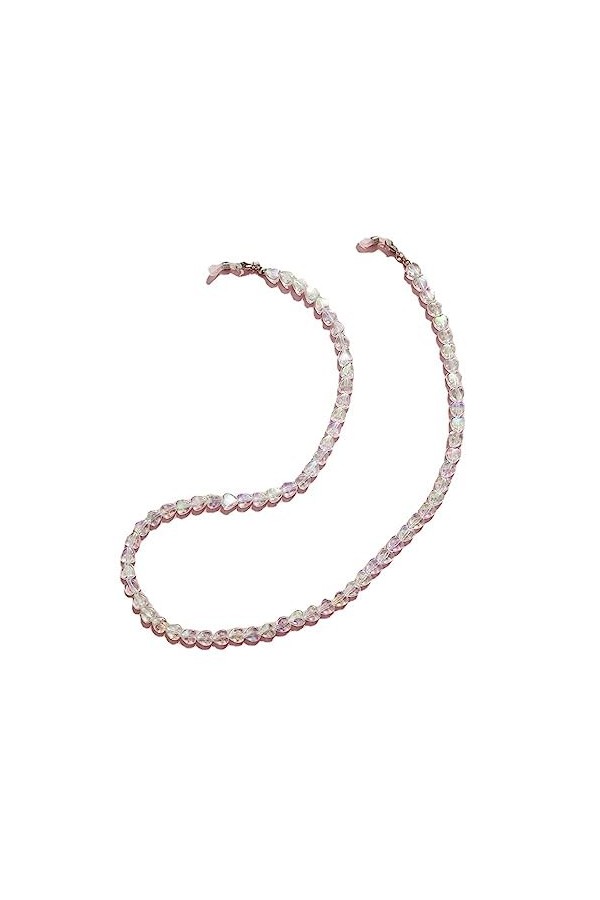 LLLY Chaîne de Lunettes Double Couche Transparente colorée Love