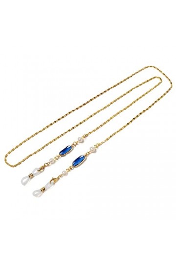 LEIGE Accessoires de chaînes Anti-Perte en Cristal de Couleur Perle Chaîne de Lunettes de Mode Populaire Color : Black-Soul 