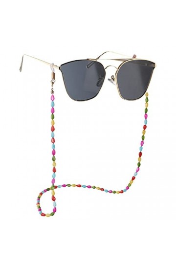 EYHLKM Plage Couleur Goutte deau Coquille Lunettes chaîne Mode Lunettes Corde Longe