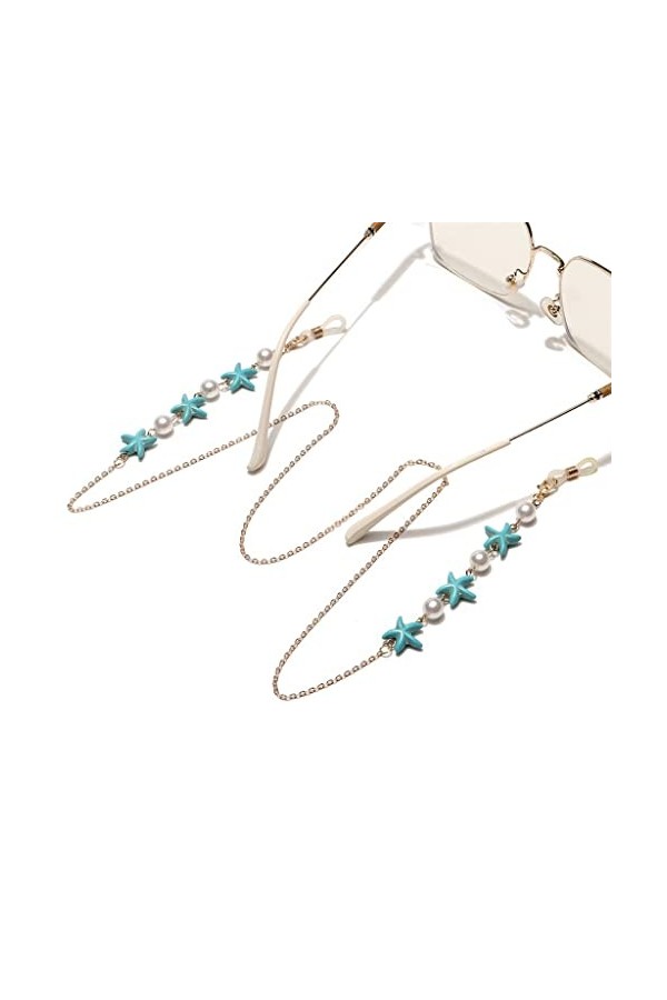 EYHLKM Corde à Lunettes Anti-dérapante for Lunettes Faites à la Main en Perles dor européennes et américaines