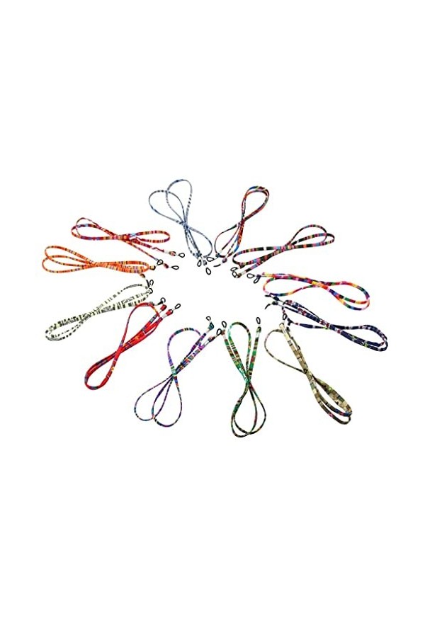 TKFDC 12/5 PCS Cordons de chaîne de lunettes de style boho Cordeaux de coton Corde de soleil Haute de lunettes for femmes et 