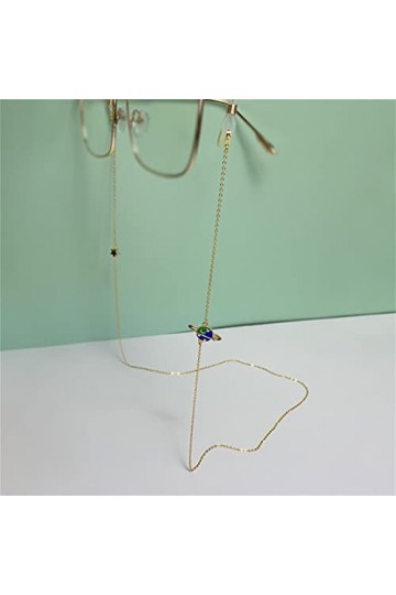 SDFGH Lunettes masque chaîne femme lanière cou Anti-perte lunettes décoratives chaîne Anti-chute lanière lunettes de soleil c