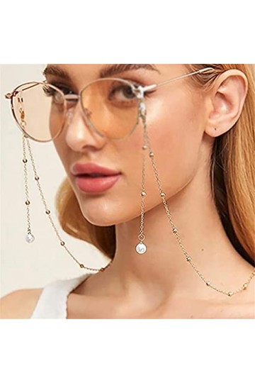 XOUVY Imitation Perle Pendentif Lunettes De Soleil Chaîne Perle Chaîne Dames Lanière Lunettes Accessoires Sangle De Fixation 
