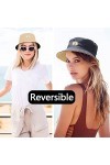 CINGHIA Bob Femme,Bob Chapeau de Pêcheur Unisex,Bob Noir,Chapeau Femme,Chapeau de Pêcheur Pliable Réversible pour Adapté au C