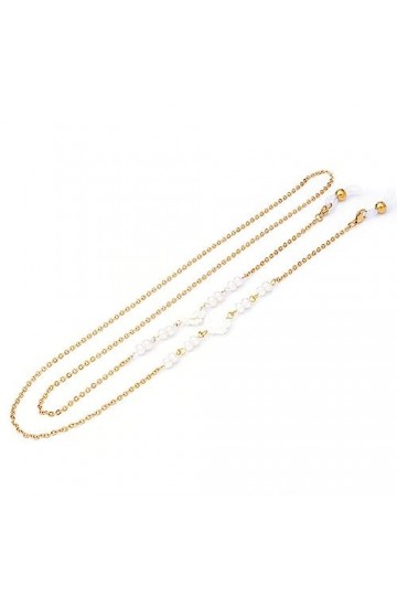 LHLLHL Chaîne de Lunettes Perle Chaîne décorative Vintage Lolita Chaîne de Lunettes Lappet