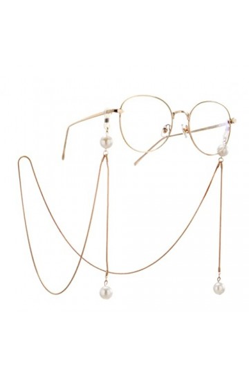 OITTO Chaîne rétro chaîne de Lunettes littéraires Cou Suspendu Perle Longue Section Lunettes de Lecture chaîne Anti-Perte