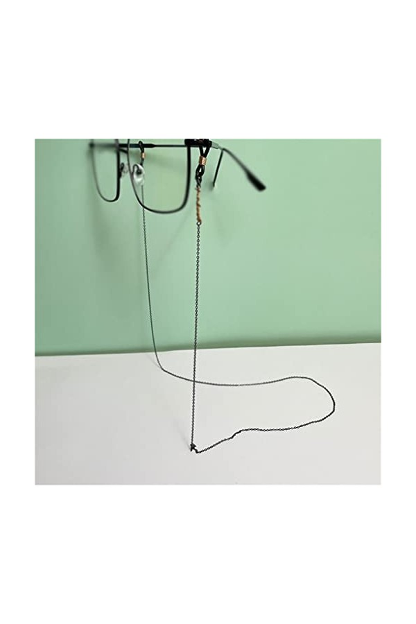 SDFGH Chaîne De Lunettes Noire For Femmes Lanière Rétro Personnalité Lunettes Chaîne Lanière Accessoire Antidérapant