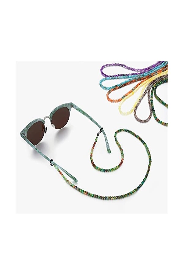 Bohemia Natural Stone Beaded Glasses Chain Lanyard Glasses Strap Sunglasses Cords Casual Glasses Accessories Color : A Size 