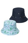 2 Pièces Chapeau de Pêcheur imprimé Bobs Chapeaux de Soleil de Plage Pliables Chapeaux de Pêcheur pour Femmes Hommes Cordon d