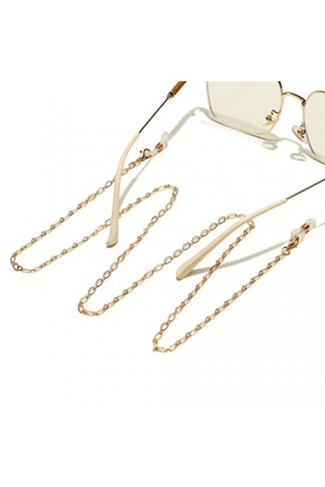 XOUVY Chaîne de Lunettes de Soleil dorée sans décoloration chaîne de Lunettes antidérapante Anti-Perte D Talla?nica 