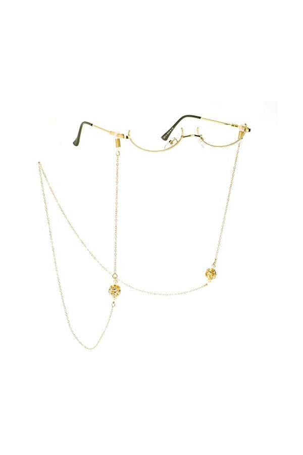 XOUVY Chaîne de Lanterne chaîne de Lunettes de Perles de Strass chaîne de Lunettes à la Main chaîne de Lunettes presbytes cha