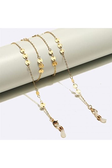 XOUVY Chaîne de Lunettes en métal Pendentif Disque dor Chaîne de Lunettes Faite à la Main Chaîne de Lunettes D Talla?nica 