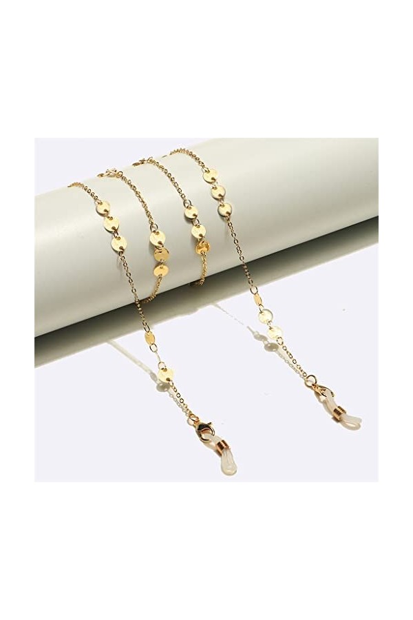 XOUVY Chaîne de Lunettes en métal Pendentif Disque dor Chaîne de Lunettes Faite à la Main Chaîne de Lunettes D Talla?nica 