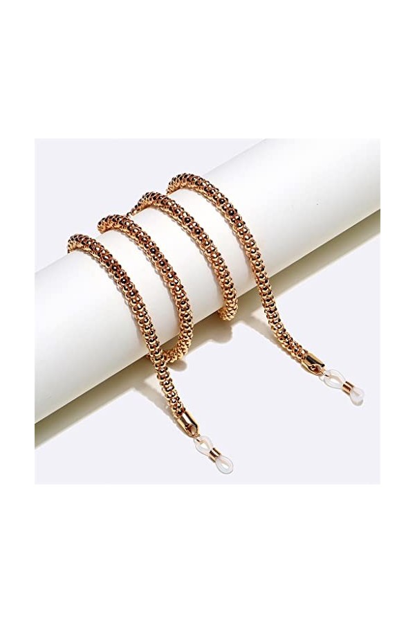 XOUVY Lunettes en métal Corde Longe Lunettes Accessoires chaîne de Lunettes nest Pas Facile à estomper chaîne de maïs allong