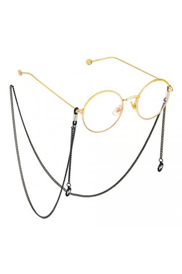 XOUVY Corde à Lunettes Lanyard Fashion Black Pendant Chain Lunettes de Soleil avec chaîne à Lunettes Svart Talla Önica 