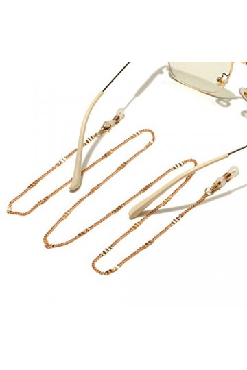 XOUVY Chaîne de Lunettes de Soleil dorée sans décoloration chaîne de Lunettes de Mode chaîne Anti-Perte D Talla?nica 