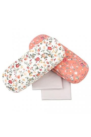 Xinda Lot de 2 étuis à lunettes rigides et portables en tissu à motif floral - Pour homme et femme - Pour lunettes myopie - R
