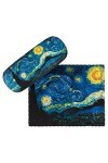 VON LILIENFELD Étui Lunettes Vincent van Gogh : La nuit étoilée Chiffon de Nettoyage Boîte Robuste Cadeau Étui Lunettes de So