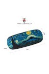 VON LILIENFELD Étui Lunettes Vincent van Gogh : La nuit étoilée Chiffon de Nettoyage Boîte Robuste Cadeau Étui Lunettes de So