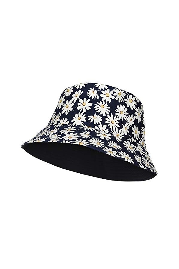 RZKJ-SHOP female Chapeau de Seau Coton Chapeau de Soleil Bob, Chapeau Pêcheur dété Bucket Hat Aux Bords Arrondis Pliable Ant