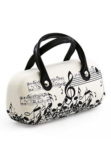 PracticDomus Étui à lunettes rigide avec système de fermeture flex et des poignées flexibles. Intérieur doublé en simili velo