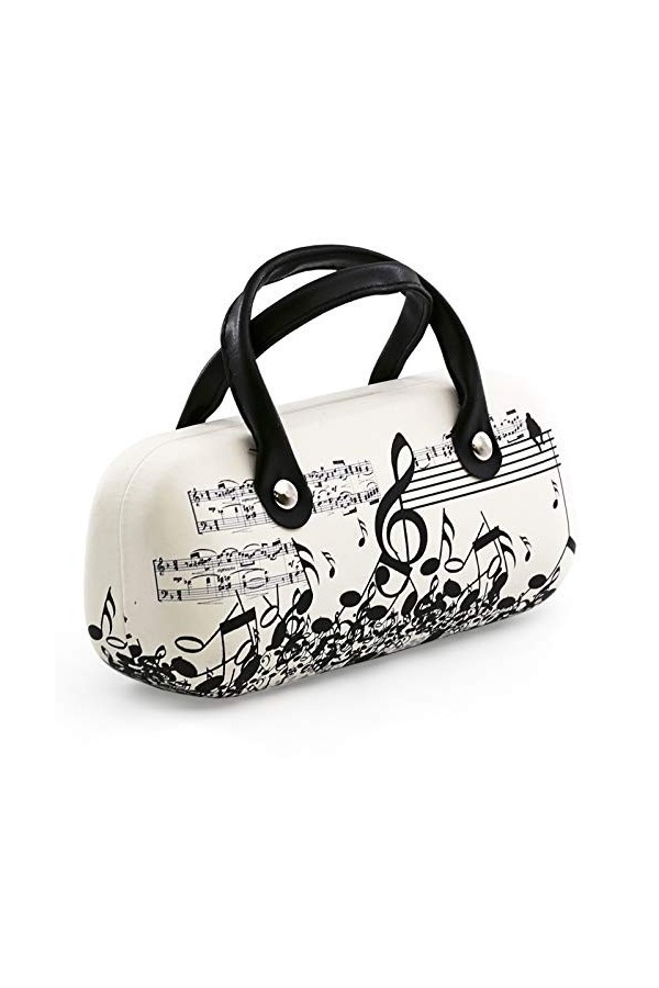 PracticDomus Étui à lunettes rigide avec système de fermeture flex et des poignées flexibles. Intérieur doublé en simili velo