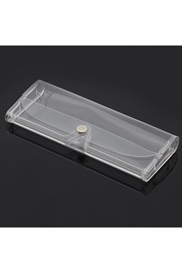 qiuxiaoaa Élégant Transparent Lunettes de Soleil Lunettes de Soleil Étui Souple Boîte Portable Protecteur Titulaire Clip Tran