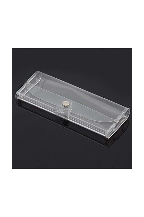 qiuxiaoaa Élégant Transparent Lunettes de Soleil Lunettes de Soleil Étui Souple Boîte Portable Protecteur Titulaire Clip Tran