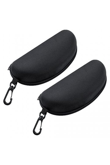 Queerelele Étui à Lunettes Universel Étui à Lunettes de Soleil Semi-Rigide Anti-Rayures Étuis à Lunettes avec Crochet à Gliss