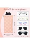 3 Pièces Etui Lunettes Souple, Cuir Etui Lunettes de Soleil Portable de Voyage, PU Mince Pochette Lunettes Etui Lunette Boîte