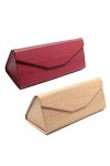 Étui Pliable à Lunettes de Soleil Magnétique Étui à Lunettes Rigide Étui à Lunettes Pliable Etui à Lunettes Triangle Pliable，