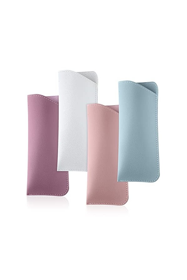 Étuis à Lunettes Souples, 4pcs Étui à Lunettes de Soleil Souple Étui à Lunettes de Soleil Pochette Souple &nbsp;Étui&nbsp;à&nbsp;Lunettes en