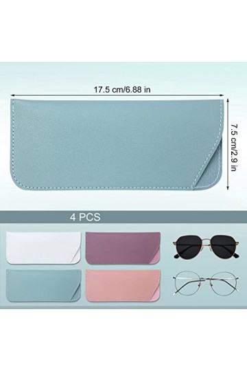 Étuis à Lunettes Souples, 4pcs Étui à Lunettes de Soleil Souple Étui à Lunettes de Soleil Pochette Souple &nbsp;Étui&nbsp;à&nbsp;Lunettes en