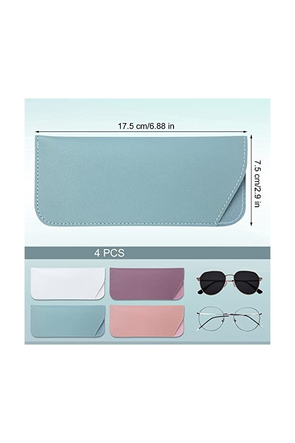 Étuis à Lunettes Souples, 4pcs Étui à Lunettes de Soleil Souple Étui à Lunettes de Soleil Pochette Souple &nbsp;Étui&nbsp;à&nbsp;Lunettes en