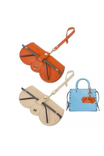 2 Pièces Etui Lunettes Souple,Etui Portable pour Lunettes de Soleil,Pochette Lunettes de Soleil,Etui Lunettes Cuir,Étuis à Lu