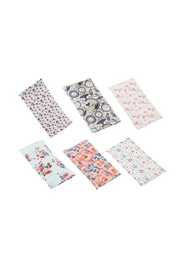 DULSPUE 6 pcs Étui à lunettes en cuir, PU Cuir Portable Voyage souple Lunettes de soleil Pochette Lunettes Sac pour femmes ho