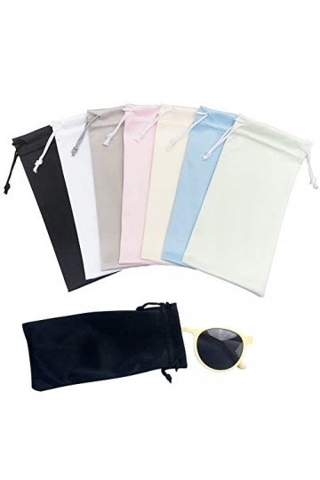 Helweet Pochette à lunettes, Sac Lunettes, Étui Lunettes de Soleil, pochette à lunettes en microfibre, pochette à lunettes de