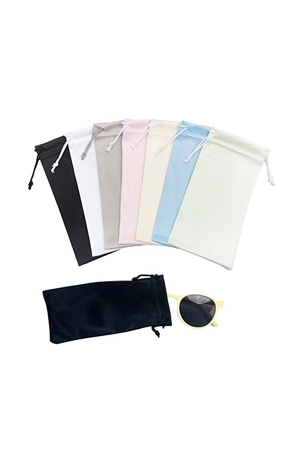 Helweet Pochette à lunettes, Sac Lunettes, Étui Lunettes de Soleil, pochette à lunettes en microfibre, pochette à lunettes de