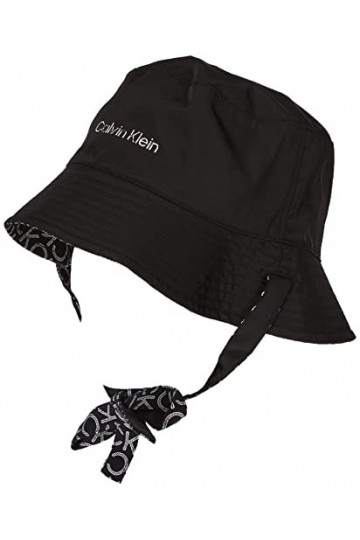 Calvin Klein Chapeau Cloche en TPU MN Bob, Black Mono Mix, Taille Unique Femme