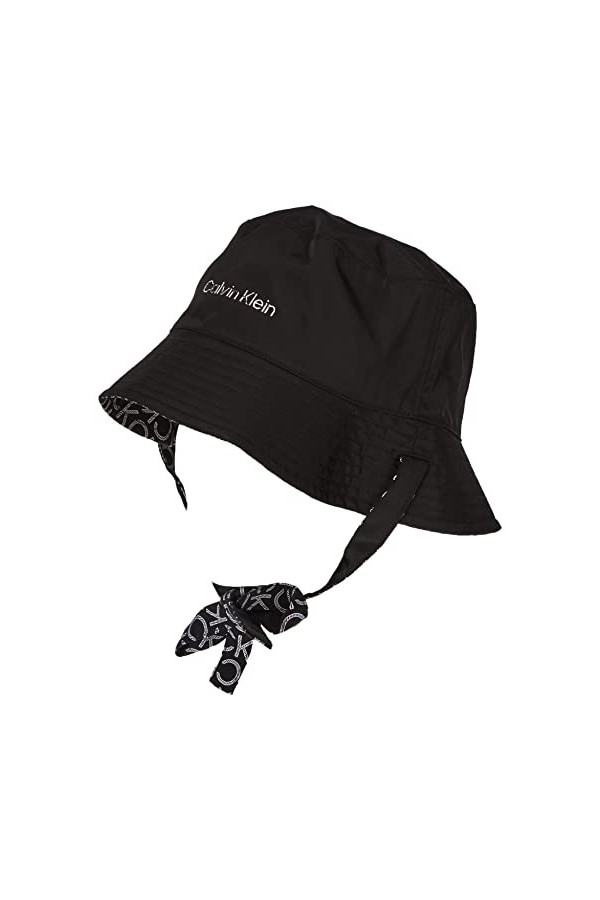 Calvin Klein Chapeau Cloche en TPU MN Bob, Black Mono Mix, Taille Unique Femme