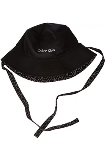 Calvin Klein Chapeau Cloche en TPU MN Bob, Black Mono Mix, Taille Unique Femme