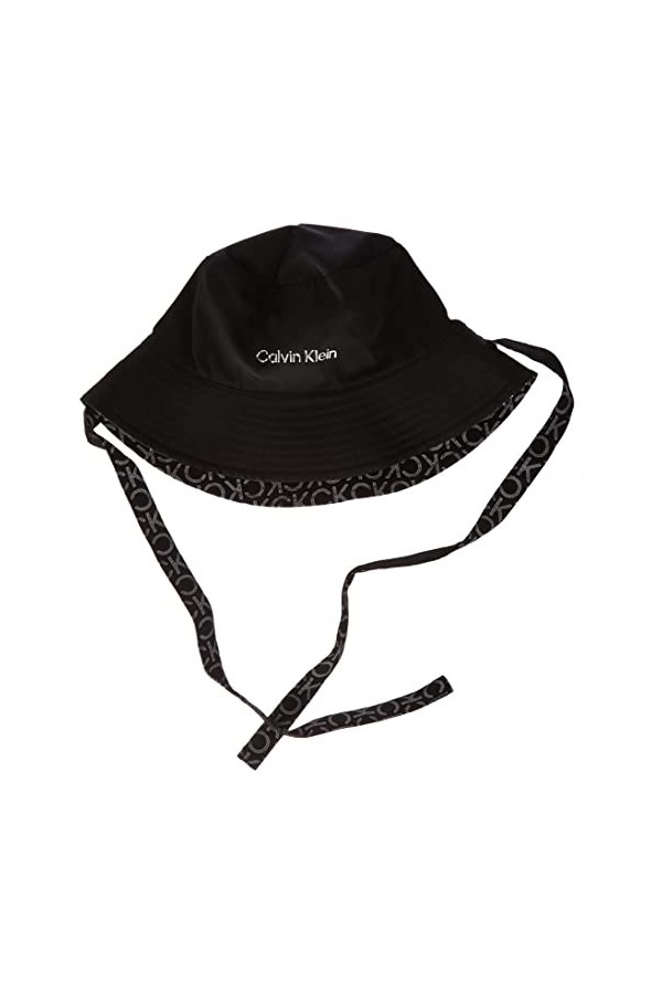 Calvin Klein Chapeau Cloche en TPU MN Bob, Black Mono Mix, Taille Unique Femme