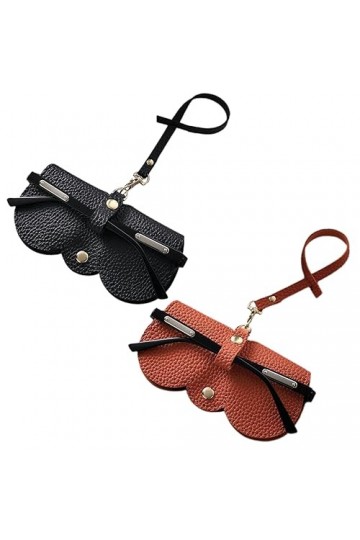 XPEX 2 Pièces Sac À Lunettes De Soleil En Cuir Souple, Pochette Pour Lunettes De Soleil,Étui À Lunettes Souple Pour Femme, Po