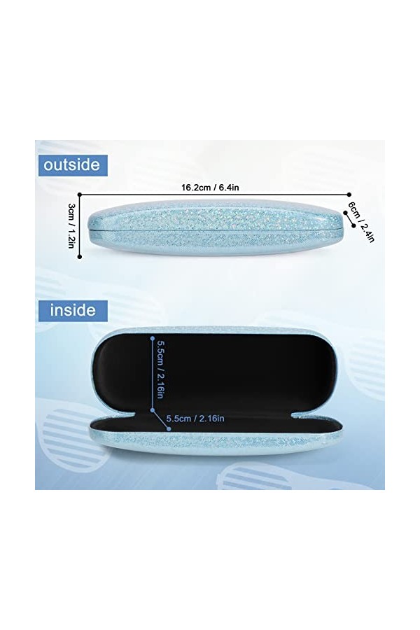 Hifot Étui Lunettes 3 pièces avec Chiffon à Lunettes, Étui Lunette Souple PU Cuir Sac Lunettes Boitier Lecture pour Femme Hom