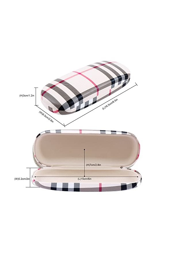 4 Pcs Étuis à Lunettes Rigides en Toile de Lin, Boîte de Protection de Lunettes de Soleil avec 4 Tissu pour Lunettes 4 Coule