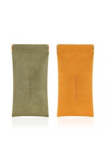 2 Pièces Etui Lunettes Souple Pochette Lunettes de Soleil Sac Étui à Lunettes de Soleil Boitier Lunettes Portable Étui Lunett